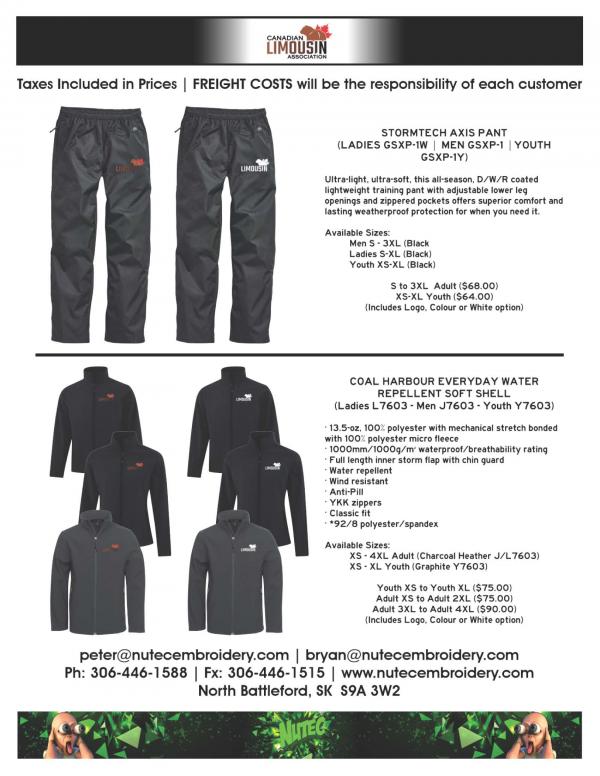 Canadian Limousin Association Clothing Order Form 2022 2 Page 1