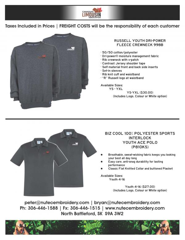 Canadian Limousin Association Clothing Order Form 2022 2 Page 2