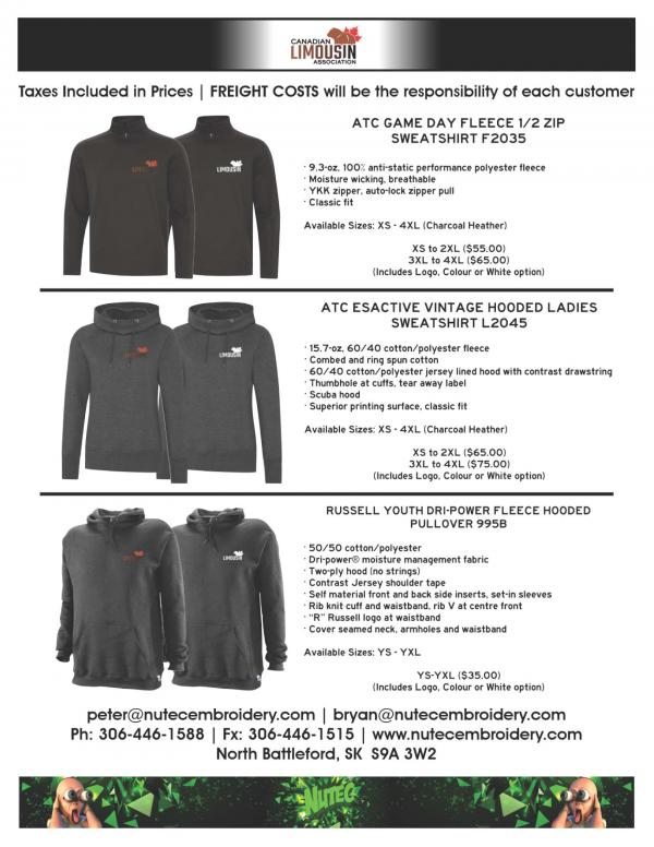 Canadian Limousin Association Clothing Order Form 2022 2 Page 3