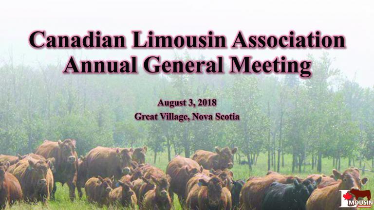 Canadian Limousin Association Annual General Meeting 2018 1